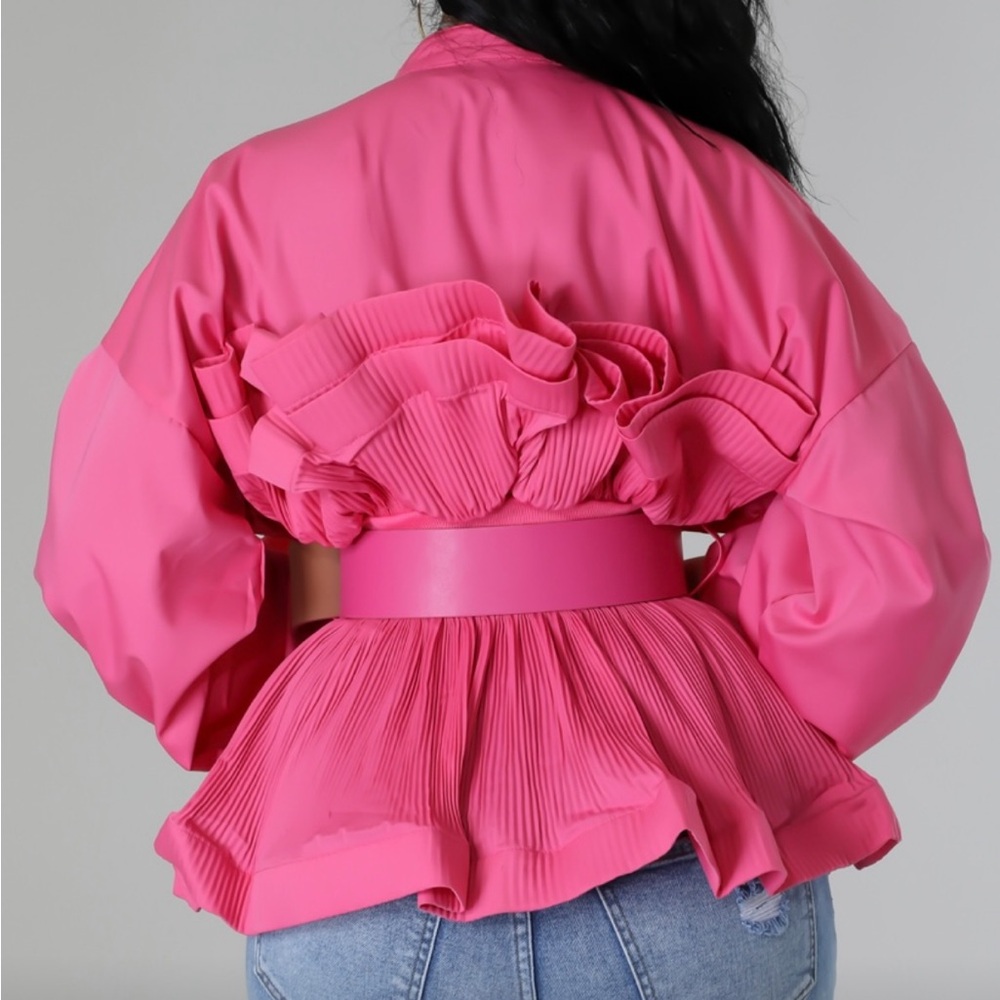 Double Ruffle Peplum Top - Picture 5 of 5